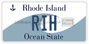 RIH license plate in Rhode Island