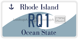 RQ1  license plate in RI