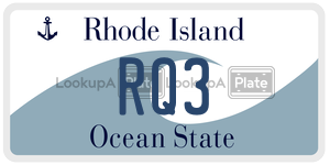 RQ3  license plate in RI