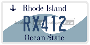 RX412 license plate in Rhode Island