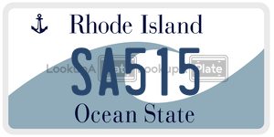 SA515 license plate in Rhode Island