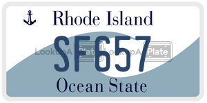 SF657  license plate in RI
