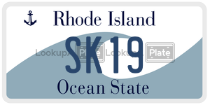 SK19  license plate in RI