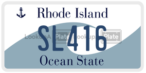 SL416 license plate in Rhode Island