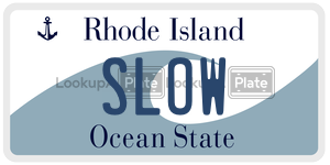SLOW license plate in Rhode Island