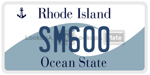 SM600 license plate in Rhode Island
