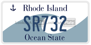 SR732  license plate in RI