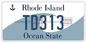 TD313  license plate in RI