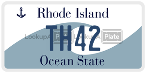 TH42 license plate in Rhode Island