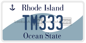 TM333  license plate in RI