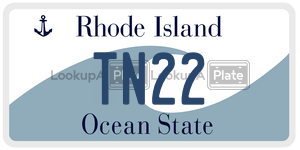 TN22 license plate in Rhode Island