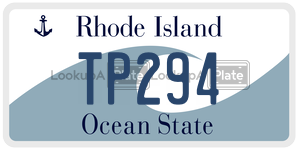 TP294  license plate in RI