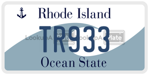 TR933 license plate in Rhode Island