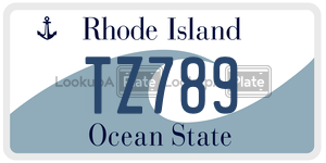 TZ789 license plate in Rhode Island