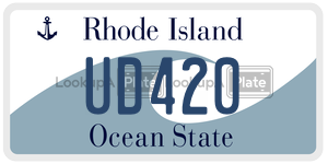 UD420  license plate in RI