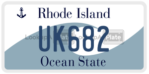 UK682 license plate in Rhode Island