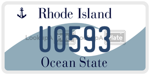 UO593 license plate in Rhode Island