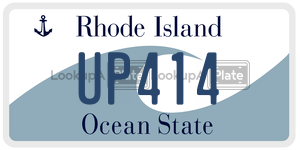 UP414 license plate in Rhode Island
