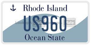 US960  license plate in RI