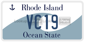 VC19 license plate in Rhode Island