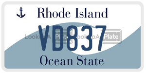 VD837 license plate in Rhode Island