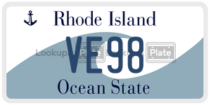 VE98  license plate in RI