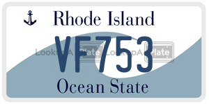 VF753 license plate in Rhode Island
