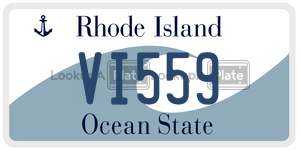 VI559 license plate in Rhode Island