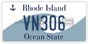 VN306  license plate in RI