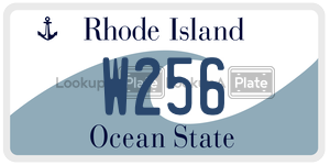 W256  license plate in RI