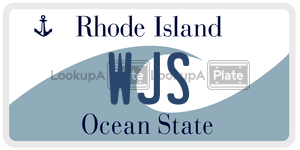 WJS  license plate in RI
