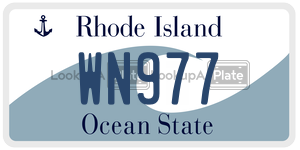 WN977  license plate in RI