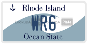 WR6 license plate in Rhode Island