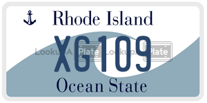 XG109  license plate in RI