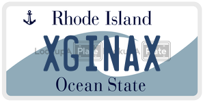 XGINAX license plate in Rhode Island