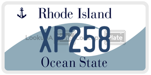 XP258  license plate in RI
