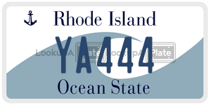 YA444  license plate in RI
