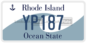 YP187 license plate in Rhode Island