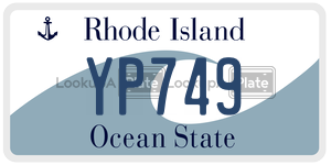 YP749  license plate in RI