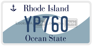 YP760  license plate in RI
