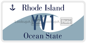 YV1  license plate in RI