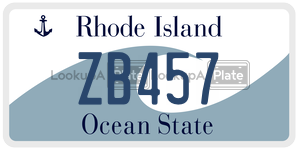 ZB457 license plate in Rhode Island