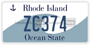 ZC374 license plate in Rhode Island