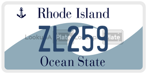 ZL259 license plate in Rhode Island