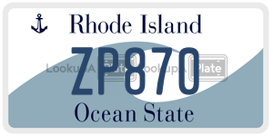 ZP870 license plate in Rhode Island