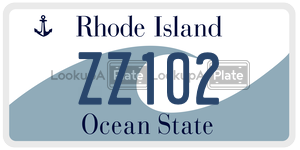ZZ102  license plate in RI