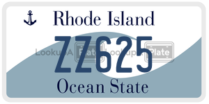 ZZ625 license plate in Rhode Island