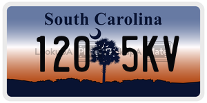 1205KV  license plate in SC