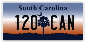 120CAN  license plate in SC