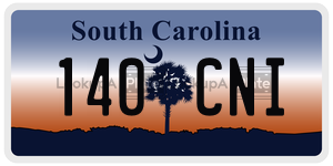 140CNI  license plate in SC